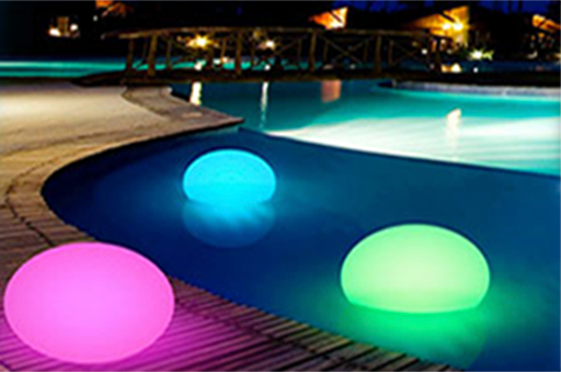 A large pool with a lot of Pool Accessories around it.